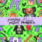 90's Halloween Bow Seamless (2 Colors) Digital PNG