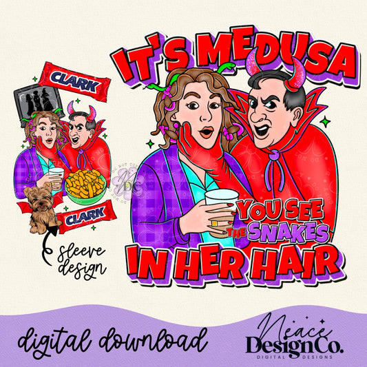 HP You see the Snakes in her Hair w/Sleeve Digital PNG