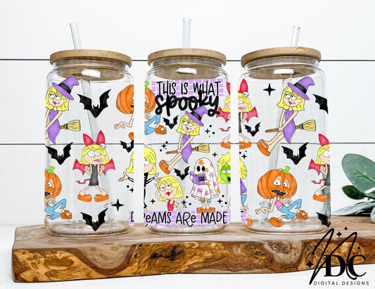 What Spooky Dreams are Made of Glass Can Wrap Digital PNG