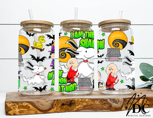 Peanuts Gang NBC Glass Can Wrap Digital PNG