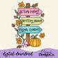 Fall Book Sign Digital PNG