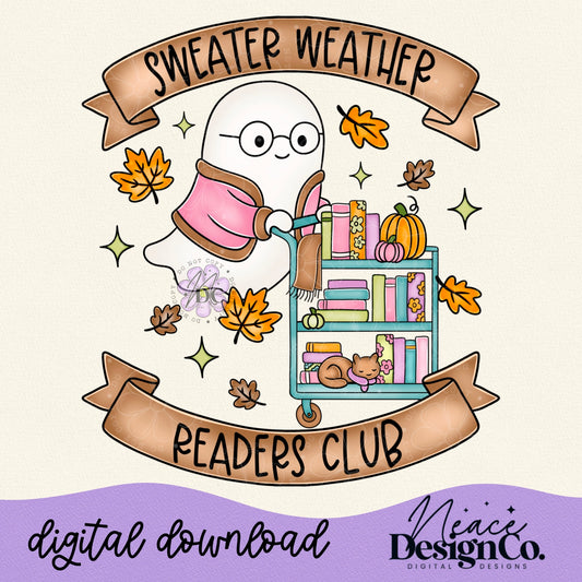 Sweater Weather Readers Club Digital PNG