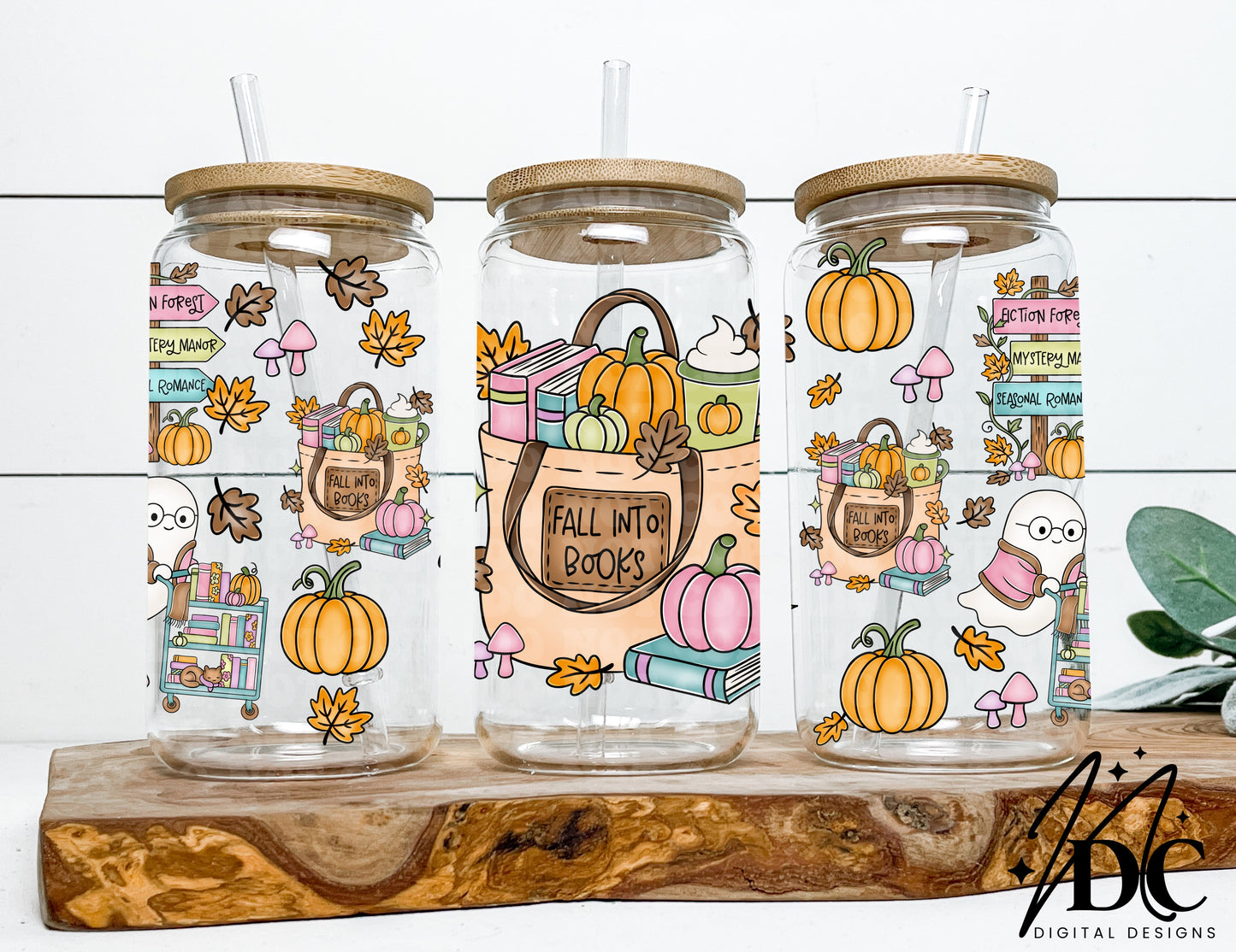 Sweater Weather Readers Club Glass Can Wrap Digital PNG