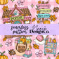 Fall Bookstore Seamless (2 Colors) Digital PNG
