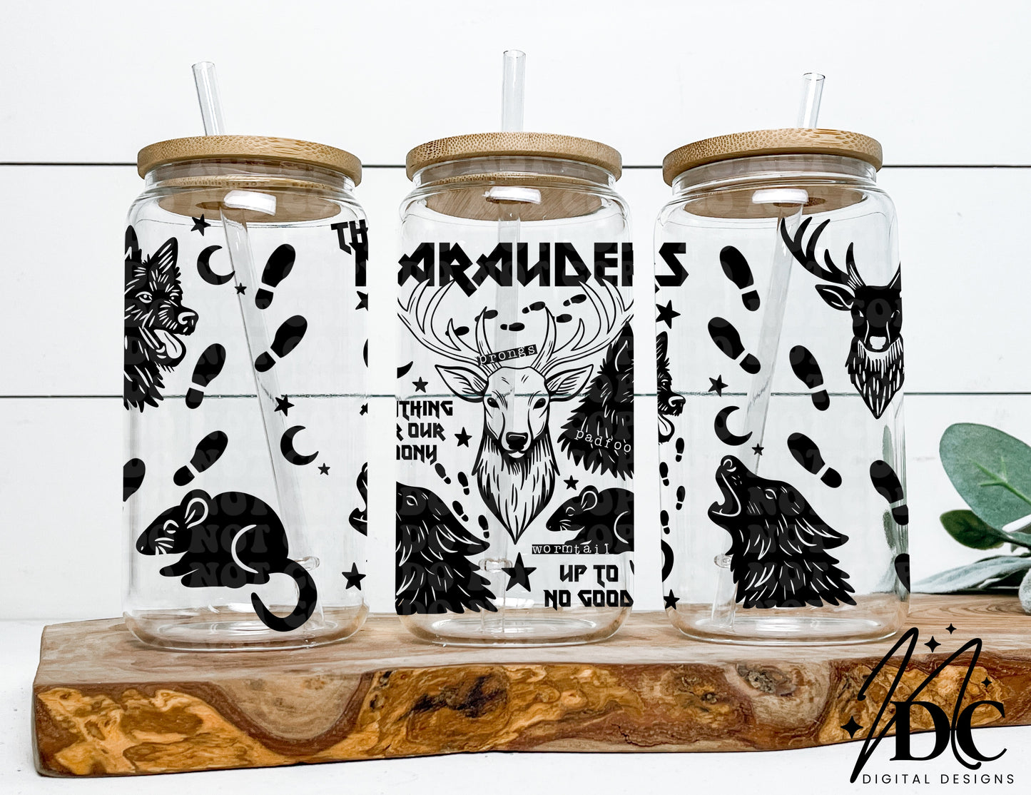 The Marauders Collage Glass Can Wrap Digital PNG
