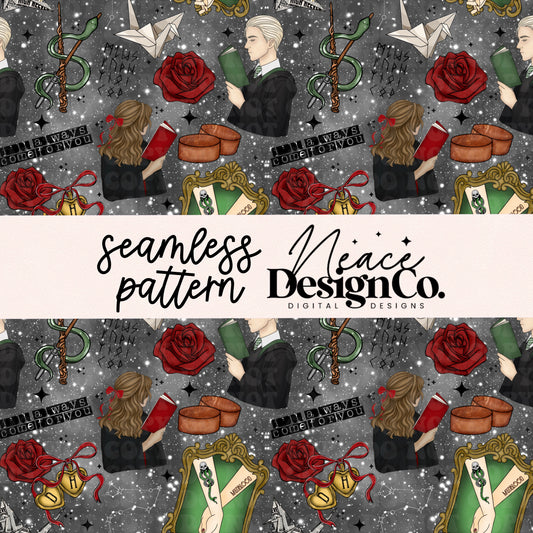 Dramione Dark (Vintage included) Seamless Digital PNG