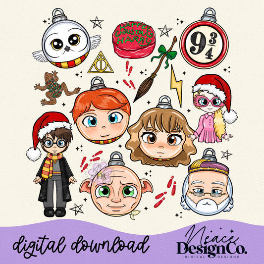 HP Ornament Collage Digital PNG