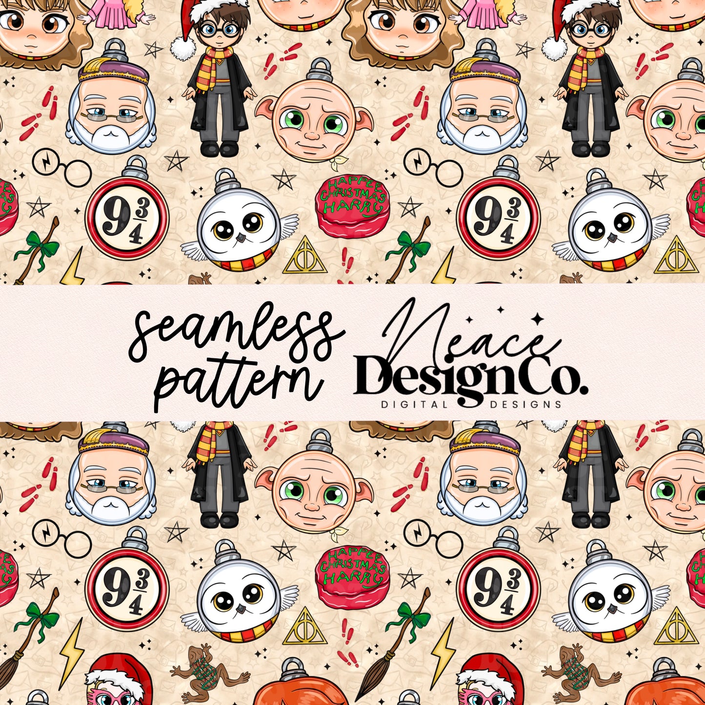 HP Ornament Seamless Digital PNG