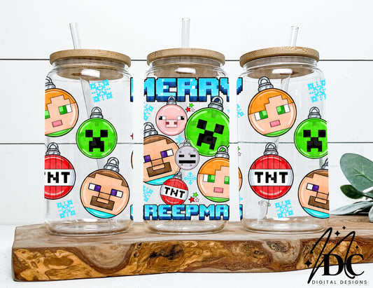 Merry Creepmas Glass Can Wrap Digital PNG