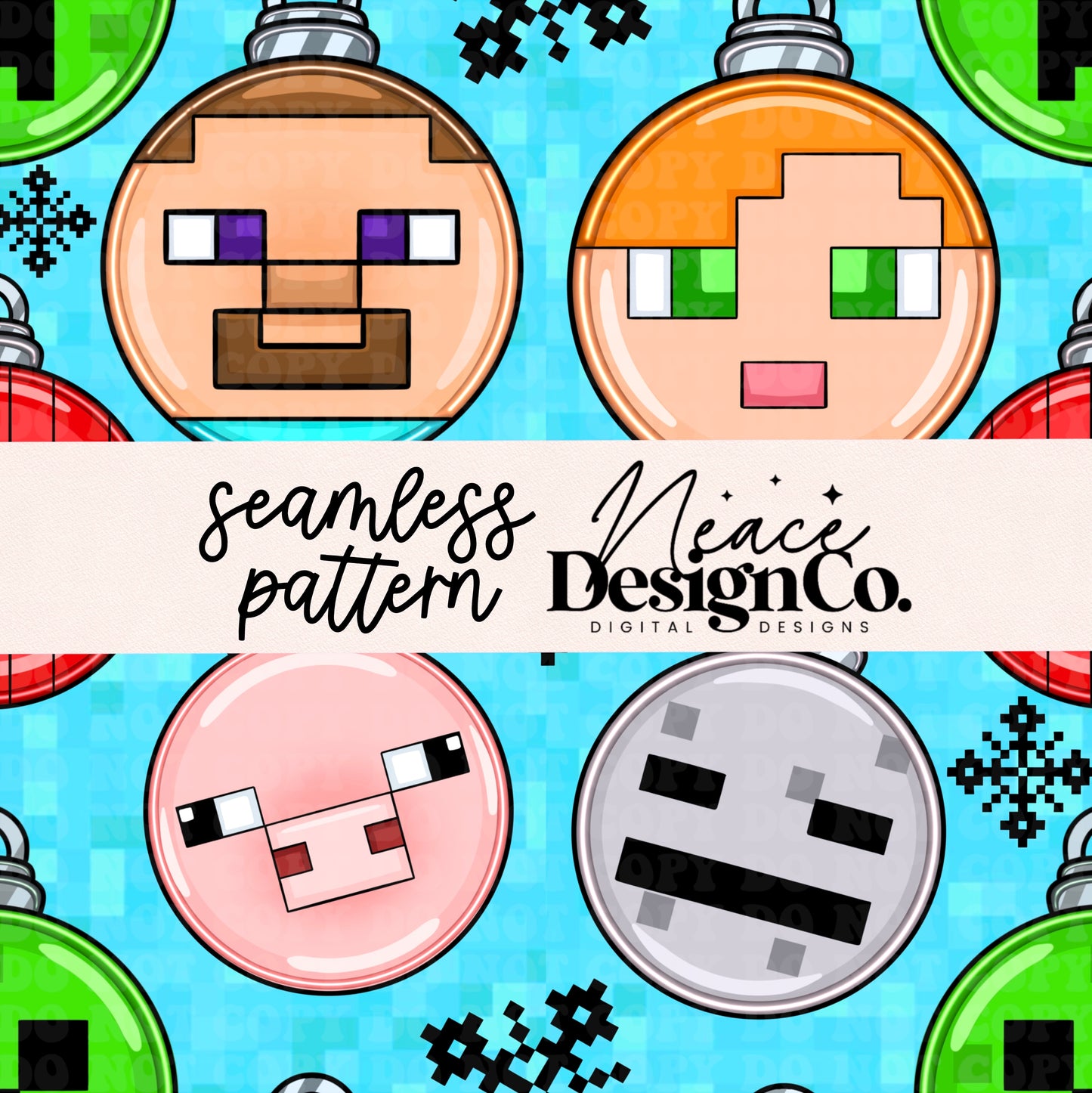 Merry Creepmas Seamless Digital PNG