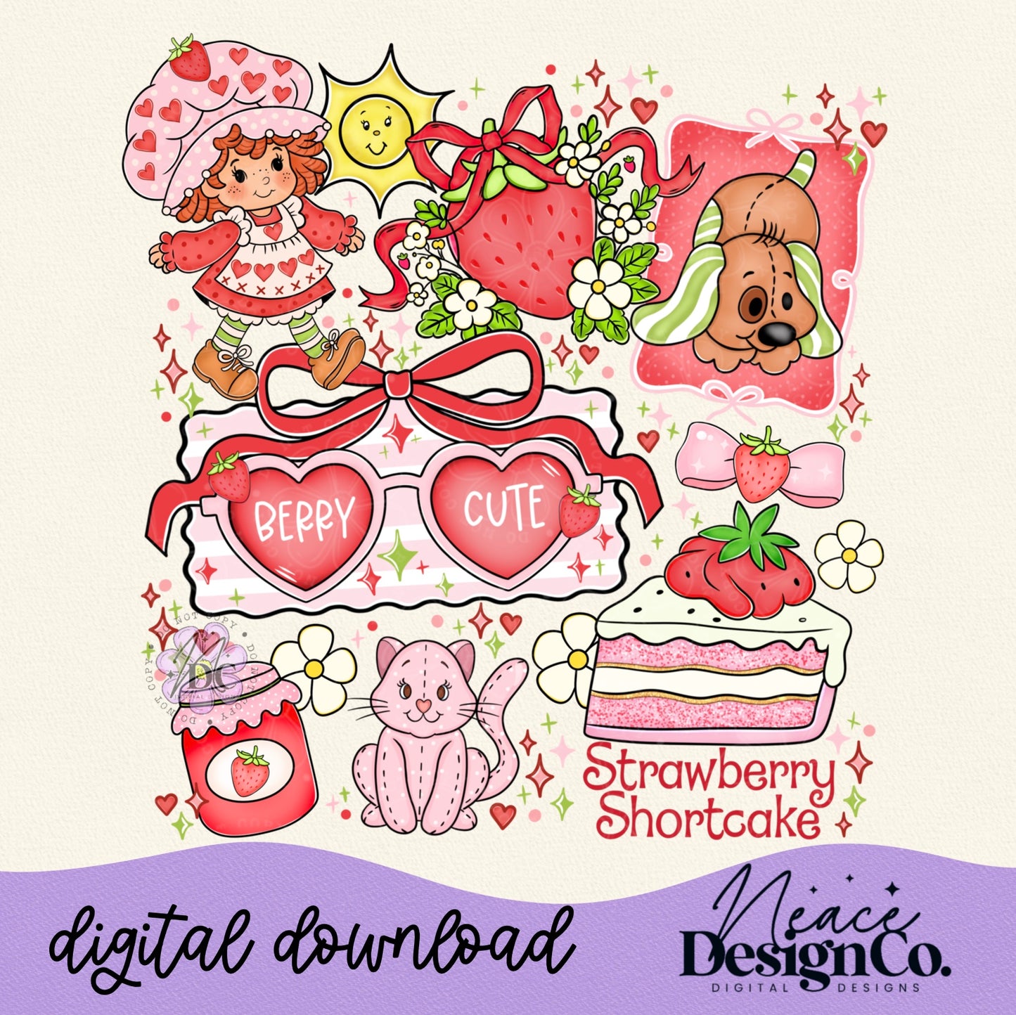 Strawberry Berry Cute Digital PNG