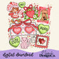 Strawberry Valentine Collage Digital PNG