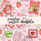 Strawberry Valentine Seamless Digital PNG