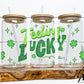 Feeling Lucky Glass Can Wrap Digital PNG