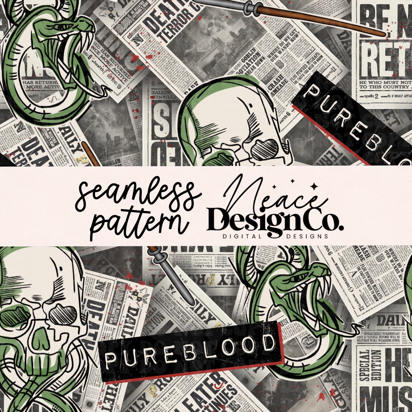 Pureblood Seamless Digital PNG