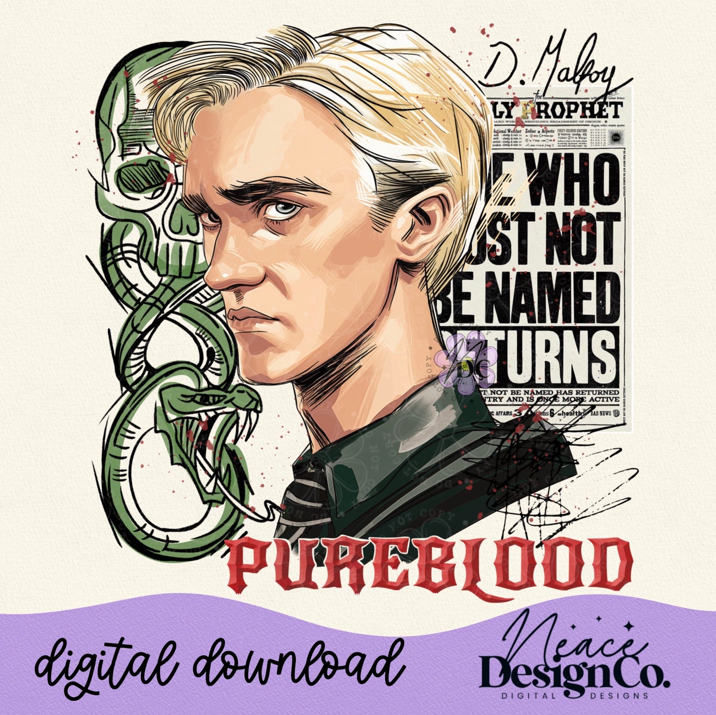 D Malfoy Pureblood Digital PNG