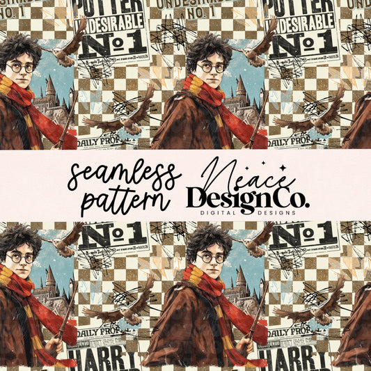 Undesirable No. 1 Seamless Digital PNG