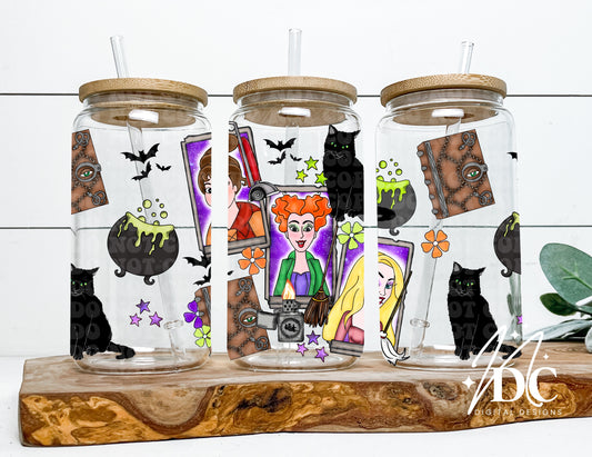 Sanderson Sisters Tarot 16oz Glass Wrap Digital PNG