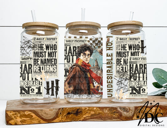 Undesirable No. 1 Glass Can Wrap Digital PNG