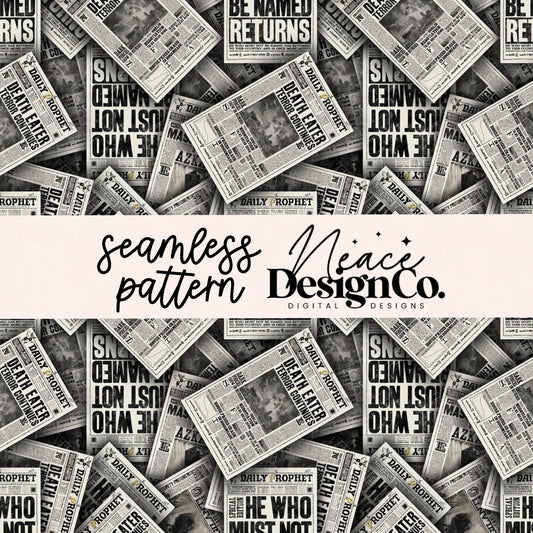Daily Prophet Seamless Digital PNG