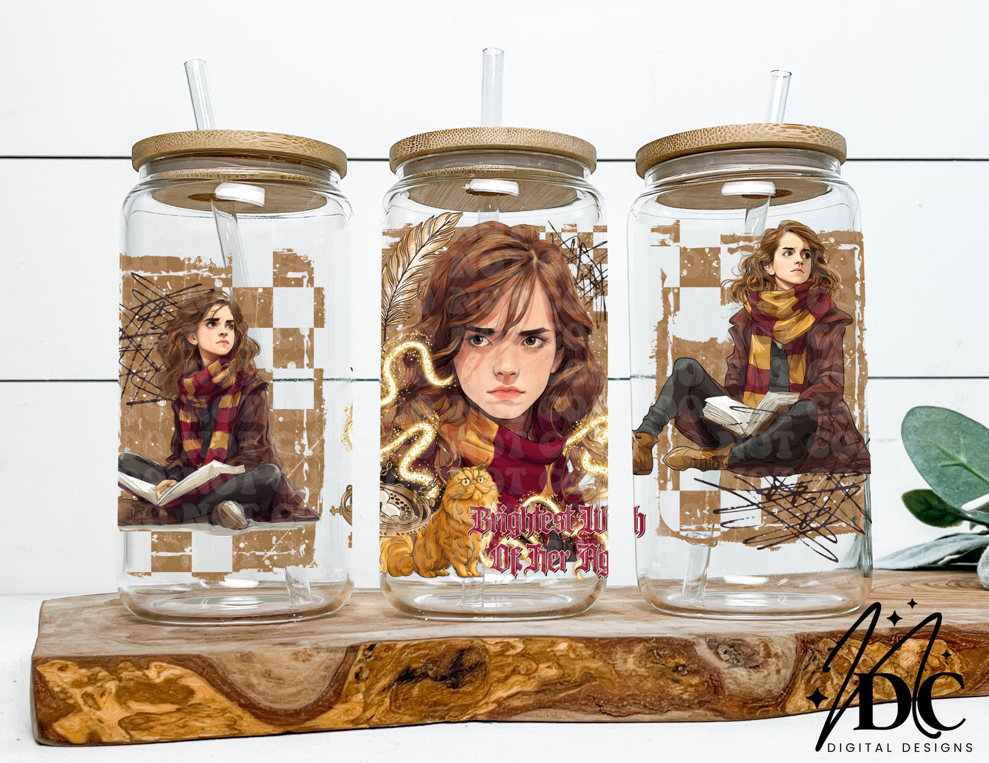 Brightest Witch of her Age Glass Can Wrap Digital PNG