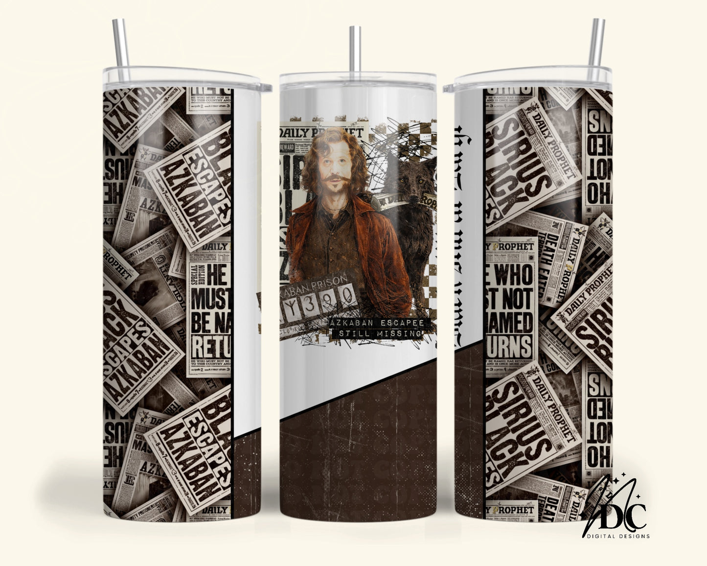 Black Still at Large Tumbler Digital PNG