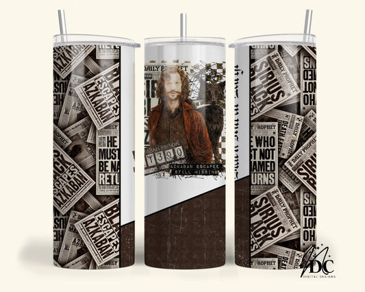 Black Still at Large Tumbler Digital PNG