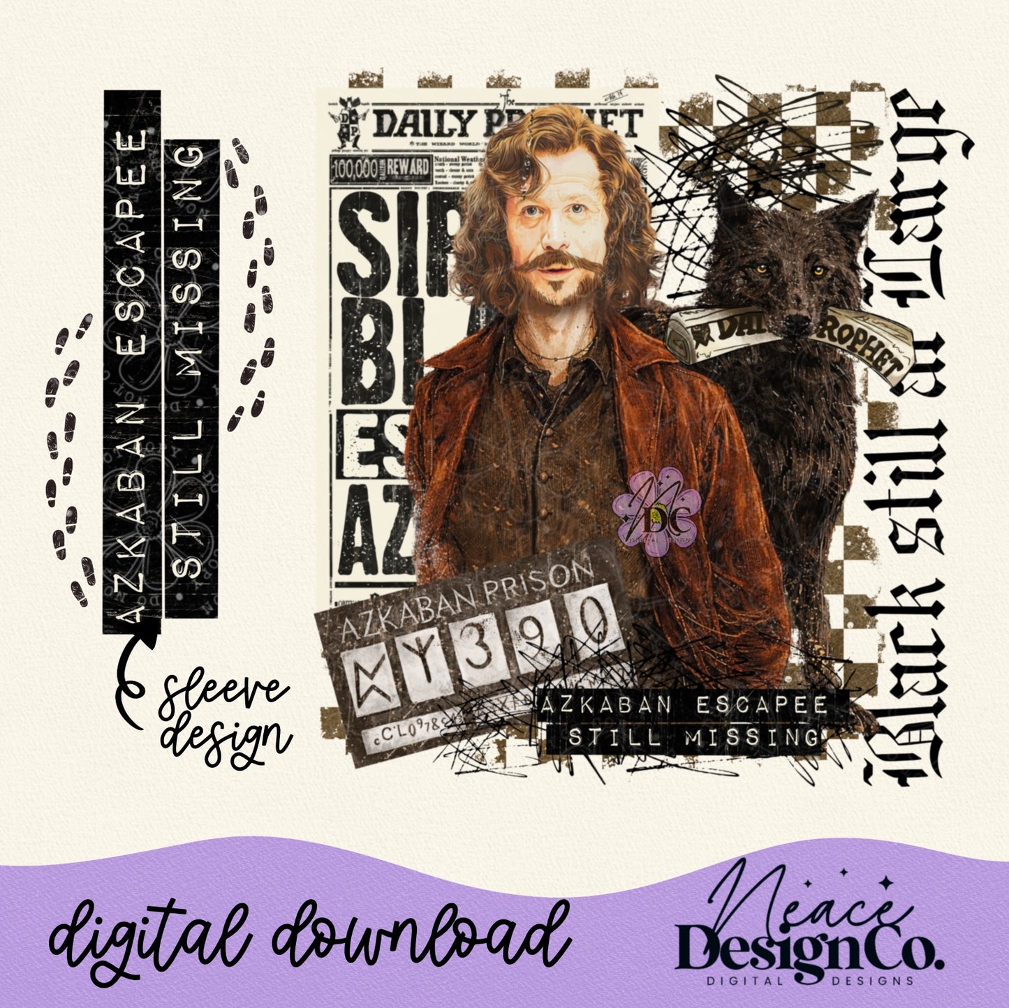 Black Still at Large w/Sleeve Digital PNG