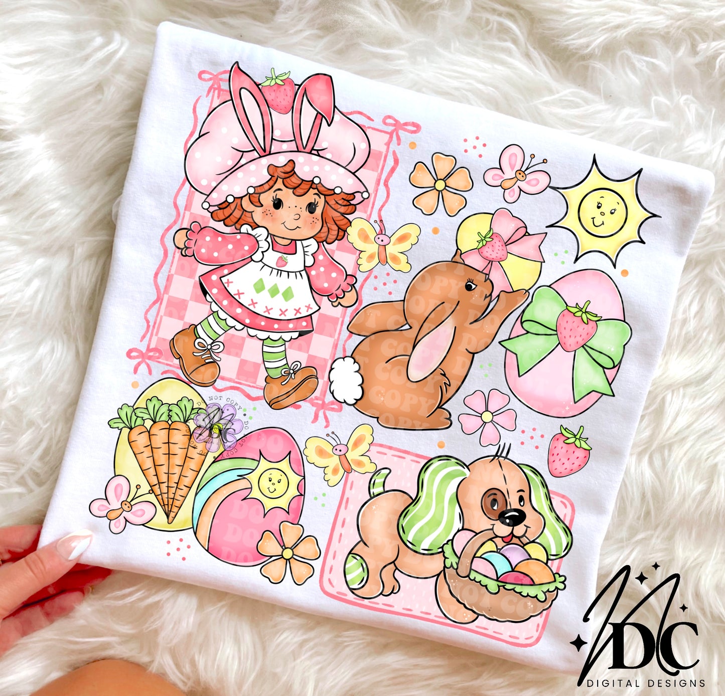 Easter Strawberry Shortcake Digital PNG