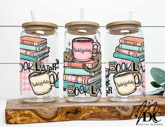 Dragon Book Lover Glass Can Wrap Digital PNG