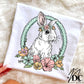 Flower Crown Spring Bunny Digital PNG