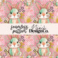 Brushstroke Preppy Bunny Seamless Digital PNG