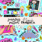 Lizzie M Y2K Collage Seamless Digital PNG