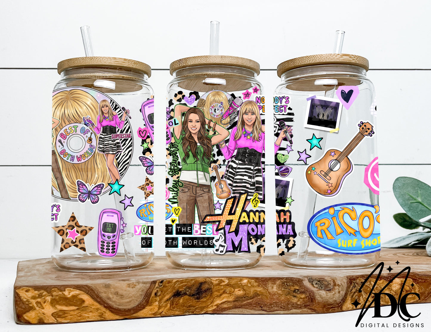 Hannah M Y2K Collage Glass Can Wrap Digital PNG