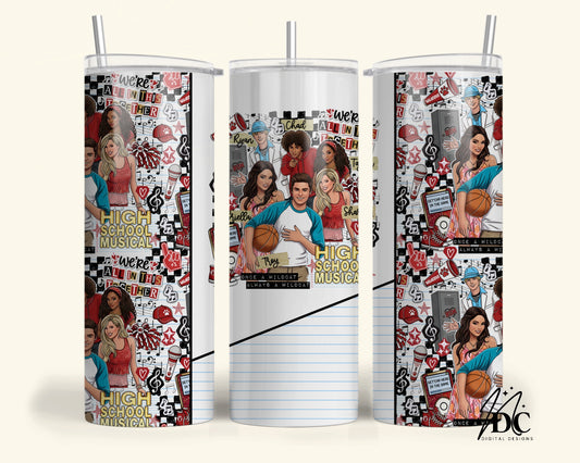 HS Musical Y2K Collage Tumbler Digital PNG