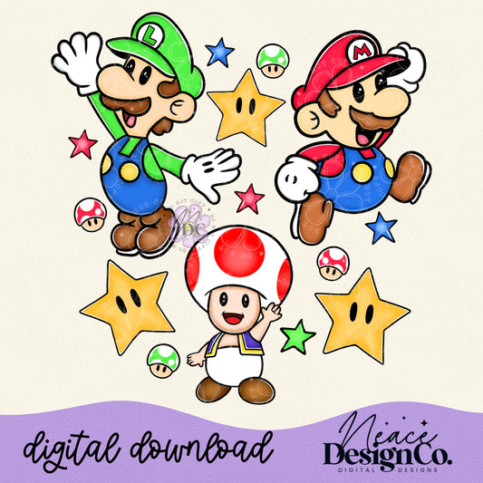 Mario and Friends Digital PNG