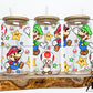 Mario and Friends Glass Can Wrap Digital PNG