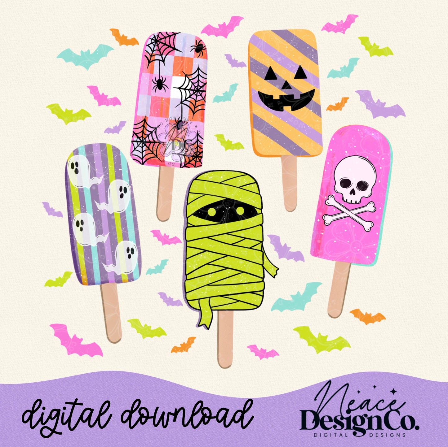 Spooky Popsicles Digital PNG