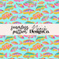 Blue Coastal Preppy Fish Seamless Digital PNG