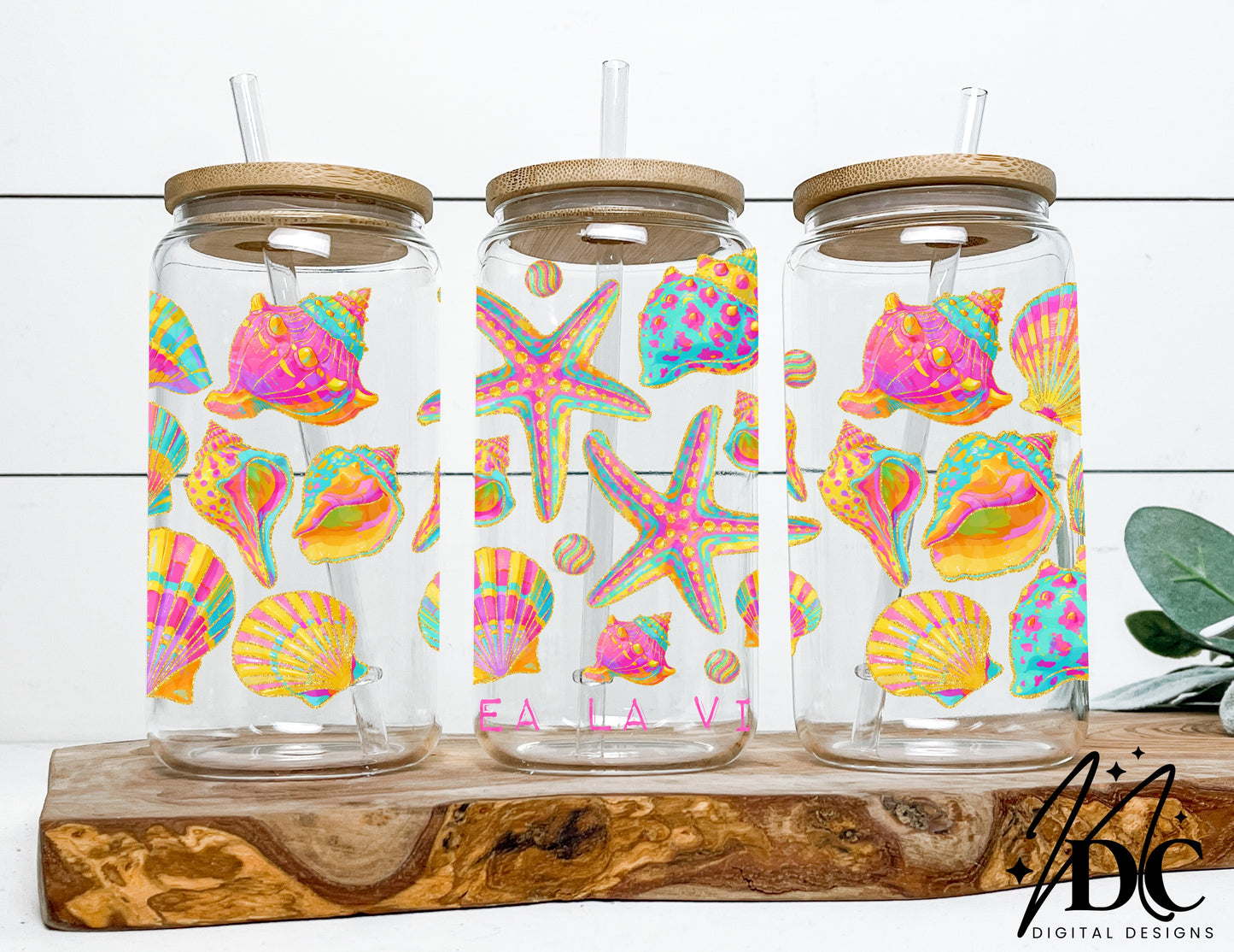 Sea La Vie Glass Can Wrap Digital PNG
