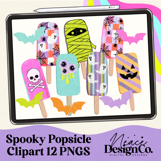 Spooky Popsicle Digital Clip Art