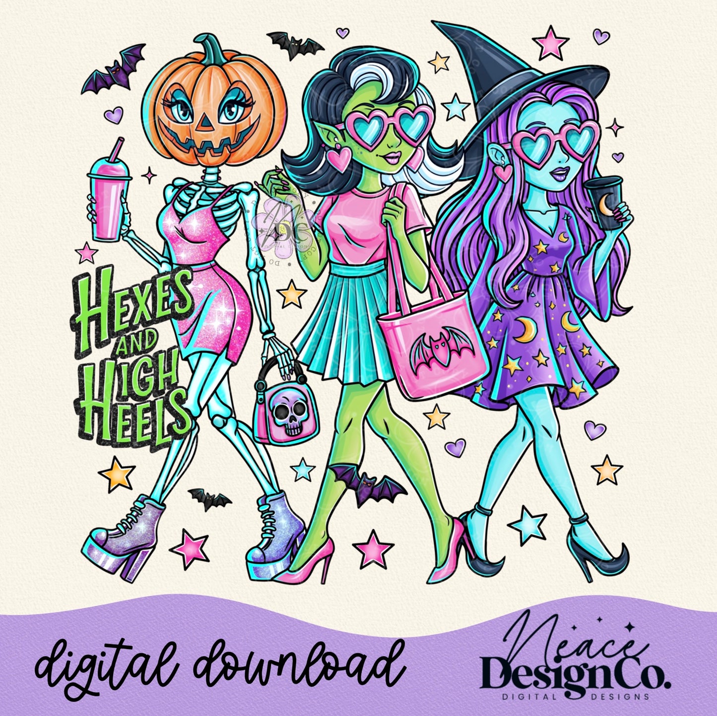 Hexes and High Heels Digital PNG