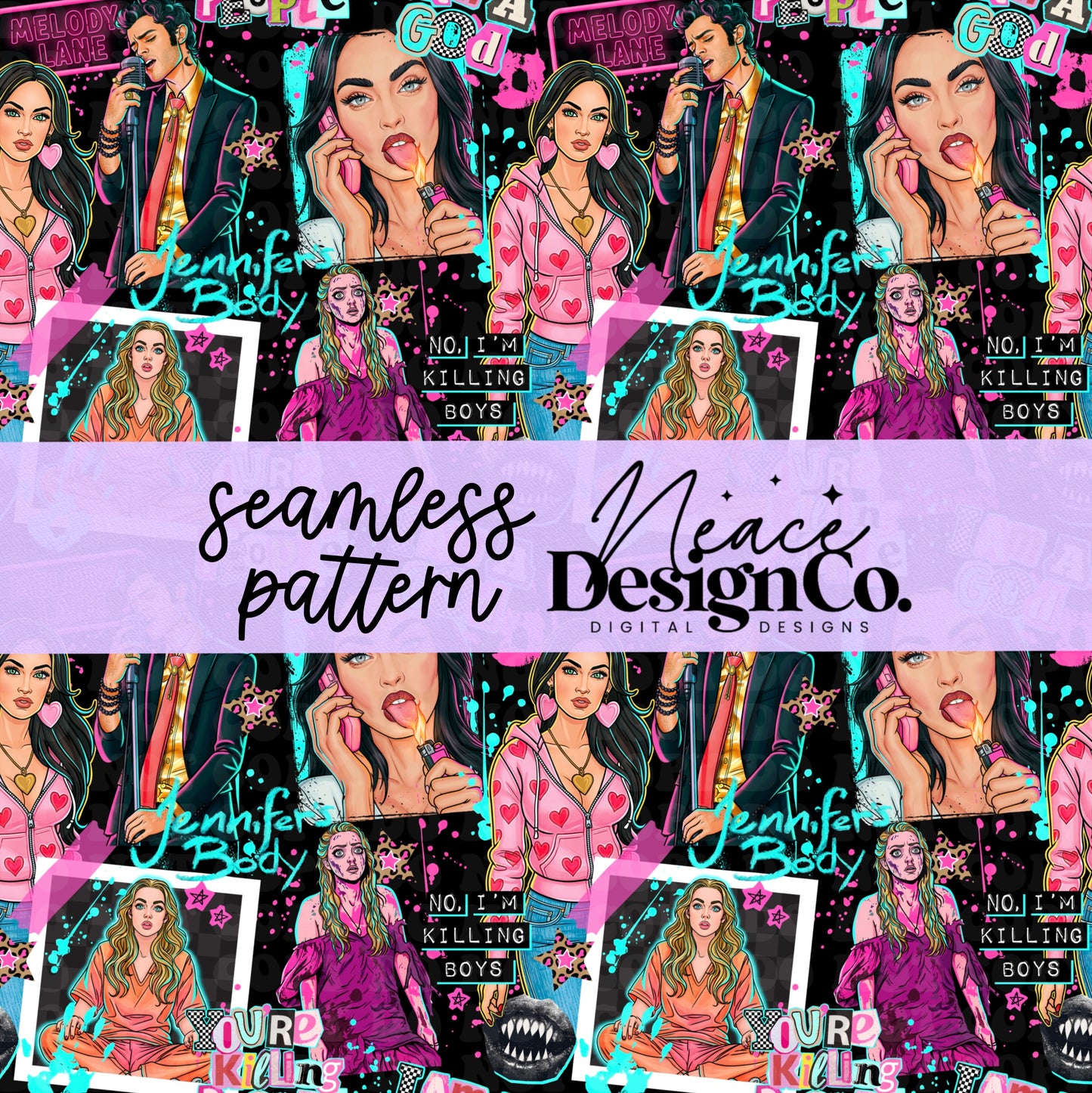 Jennifer's Body Seamless Digital PNG