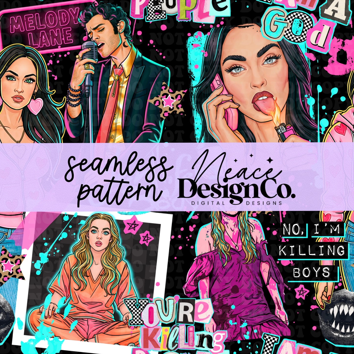 Jennifer's Body Seamless Digital PNG