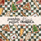HP Gingerbread Green Seamless Digital PNG