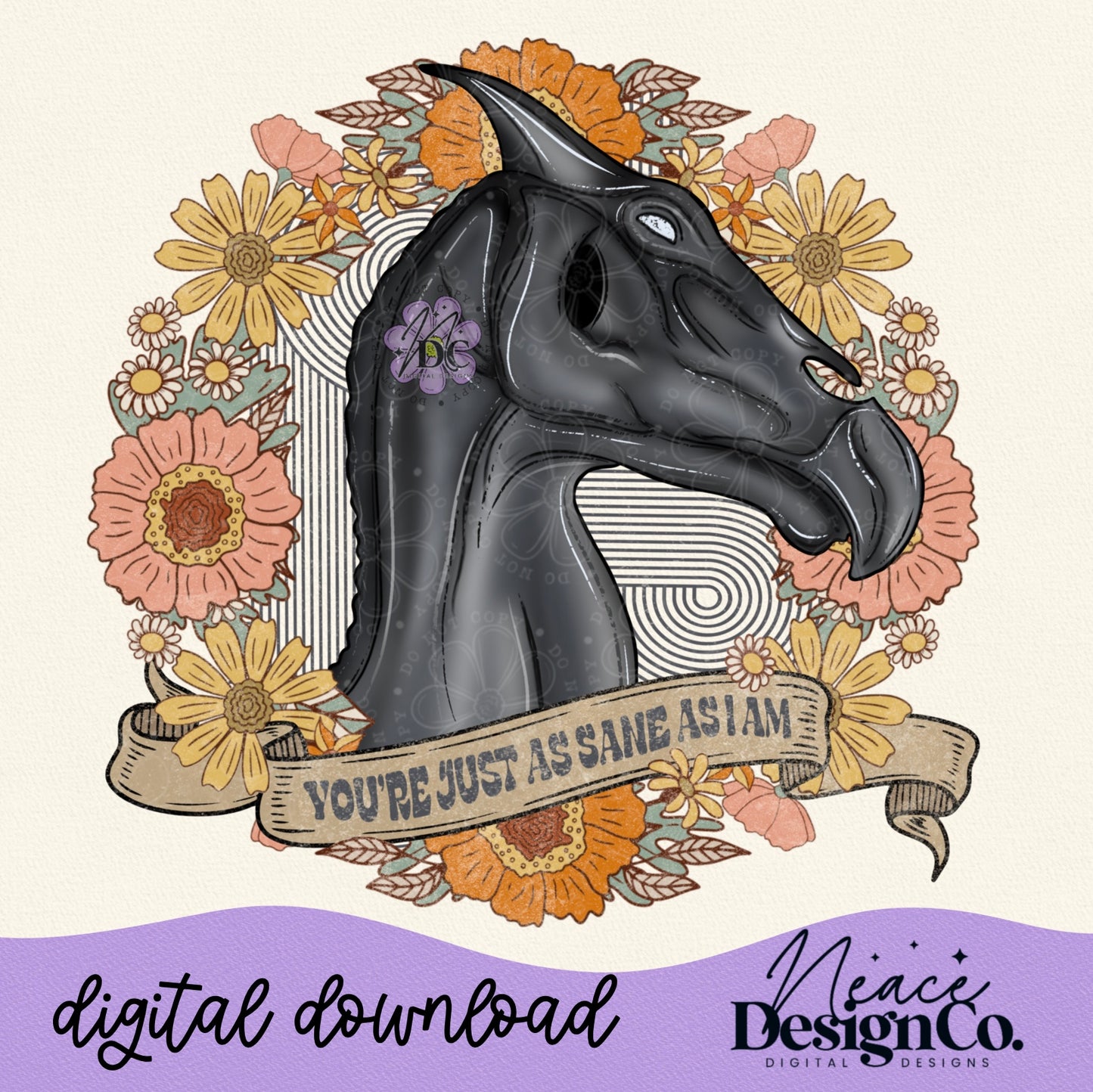 Thestral You're Just as Sane as I am Digital PNG