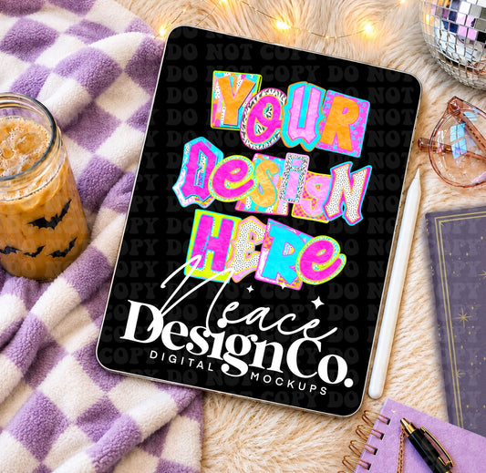 iPad Digital Mockup Purple Checkered Digital Download