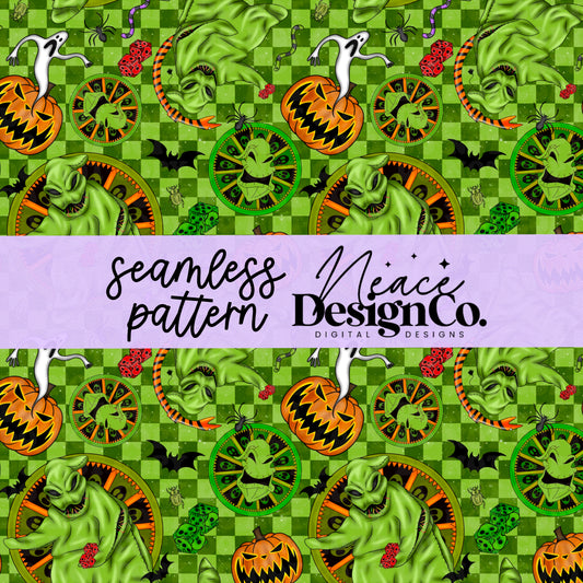 Oogie Boogie Seamless Patterns Digital PNG