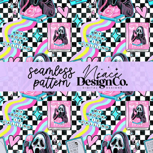 My Book is Calling Seamless Digital PNG