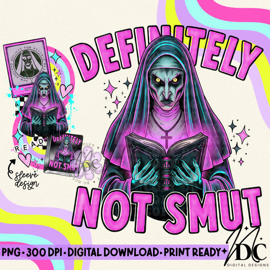 Definitely Not Smut w/Sleeve Design Digital PNG